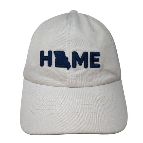HOME Missouri Slideback Hat White One Size Adjustable Embroidered State of Mine - Picture 1 of 8